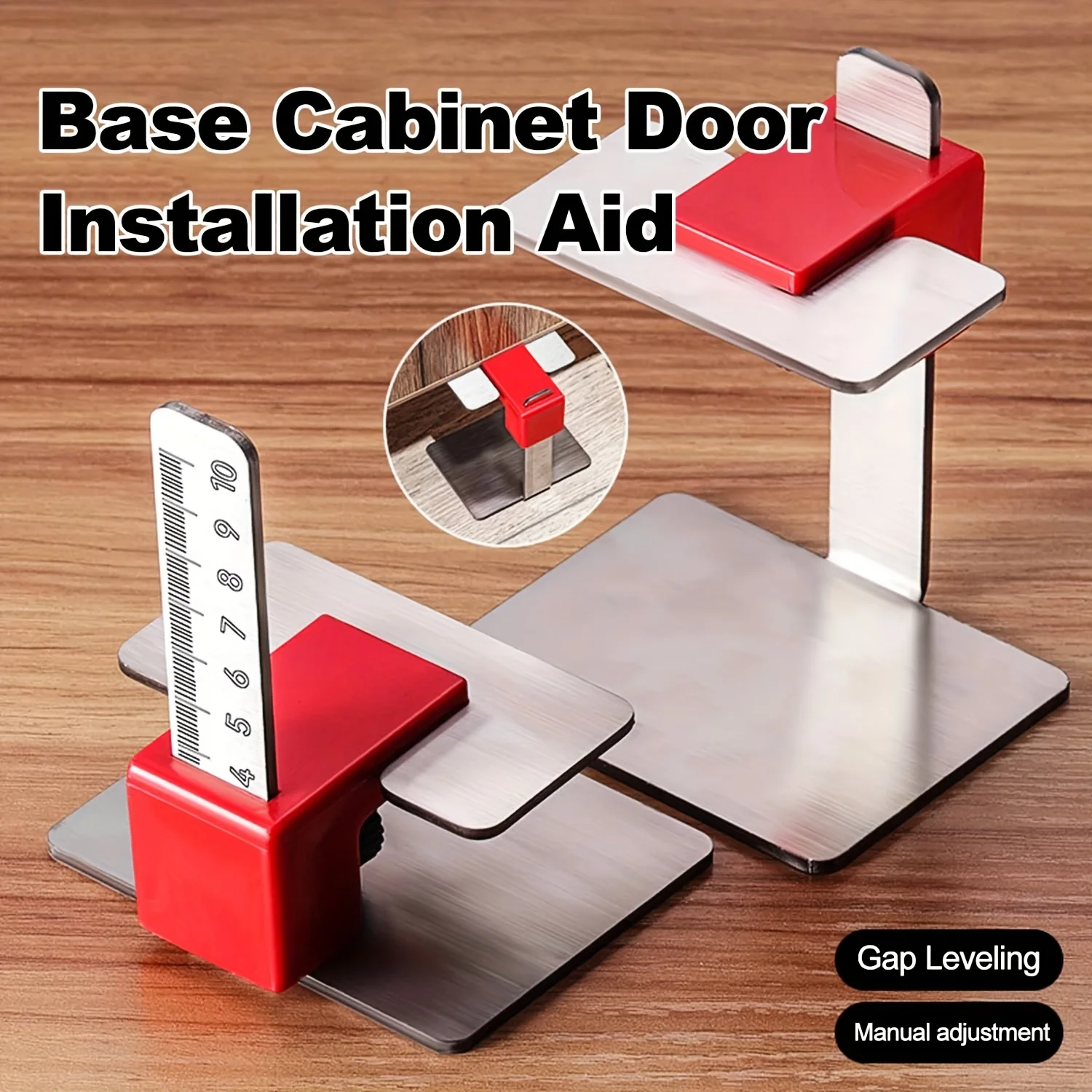 

Adjustable Stainless Steel Cabinet Door Installation Tool – Multifunctional Quick Install Cabinet Door Mounting Tool