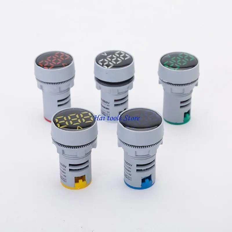 X37E AC50-500V Voltmeter Practical Gauge Electrical Light Lamp Diameter 22mm Round Monitor