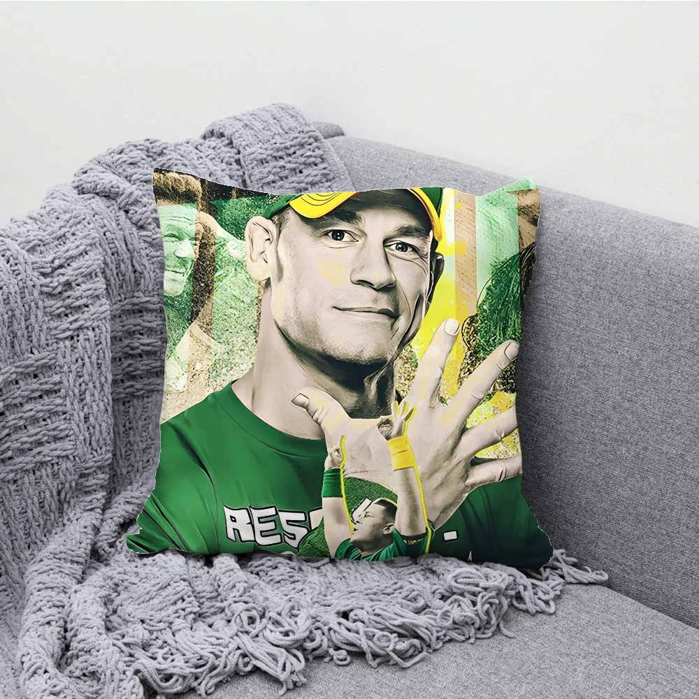 John Cena Wrestling Star Pillow Case Soft Cushion Cases for Farmhouse Sofa Decor Home Decorations and Protector Pillow Case