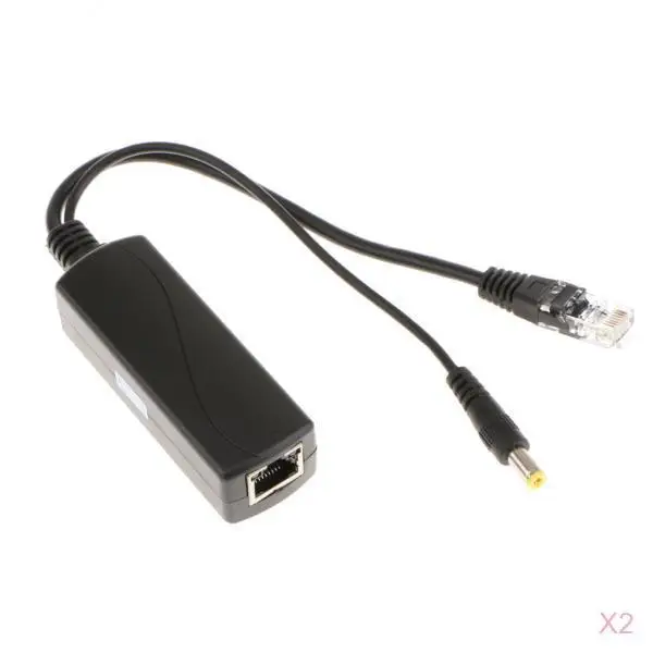 POE Splitter Adapter 48V to 12V Plastic Converter Kit Stable Network Bridge for Home Office Monitoring