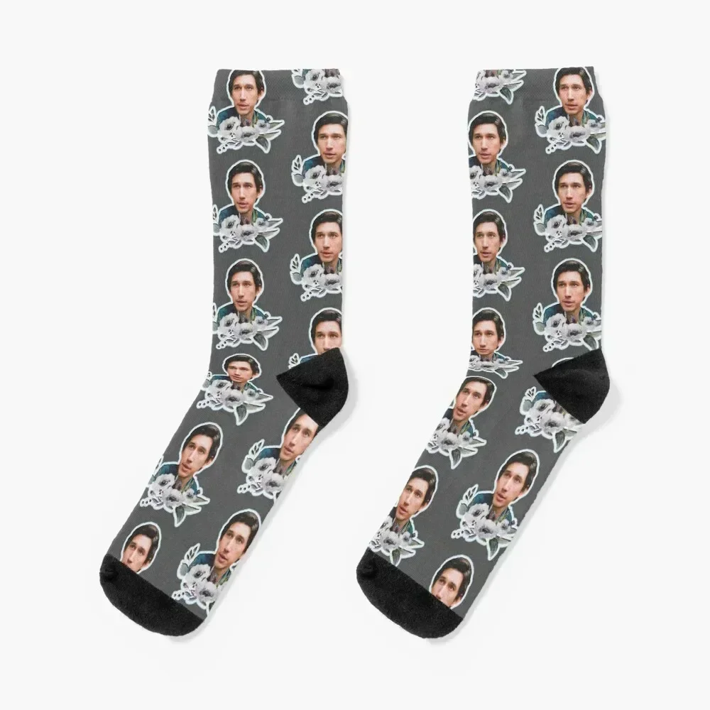

Adam Driver in Paterson With Flowers (2) Socks luxury cotton Heating sock Toe sports Designer Man Socks Women's