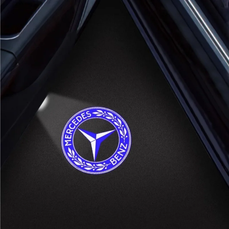 2/4 قطعة Led باب السيارة ترحيب ضوء شعار العارض لمرسيدس بنز W212 W205 AMG ML W166 W176 W177 W213 W246 GLB GLC GLA GLS GLE