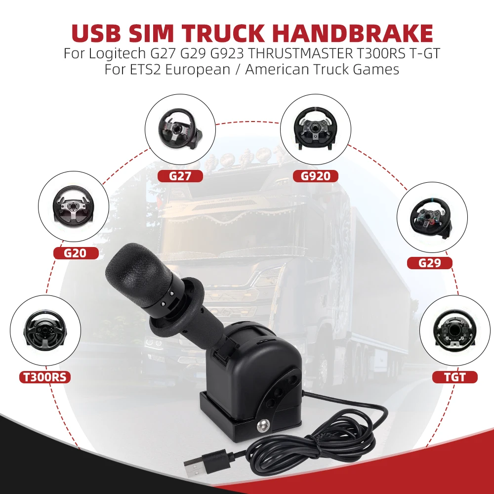 ZS-RACING Sim Racing PC USB Handbrake Racing Game Simulator Air Brake For Logitech G27/G29/G920/G923/Thrustmaster T300RS/GT