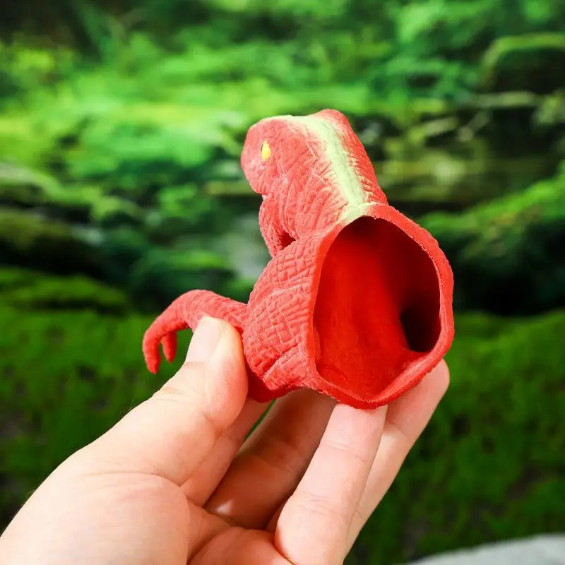 Burattino da dito Dinosauro Giocattoli antistress Bambola da dito in PVC Tyrannosaurus Rex Interazione genitore-figlio Novità Fidget Toys