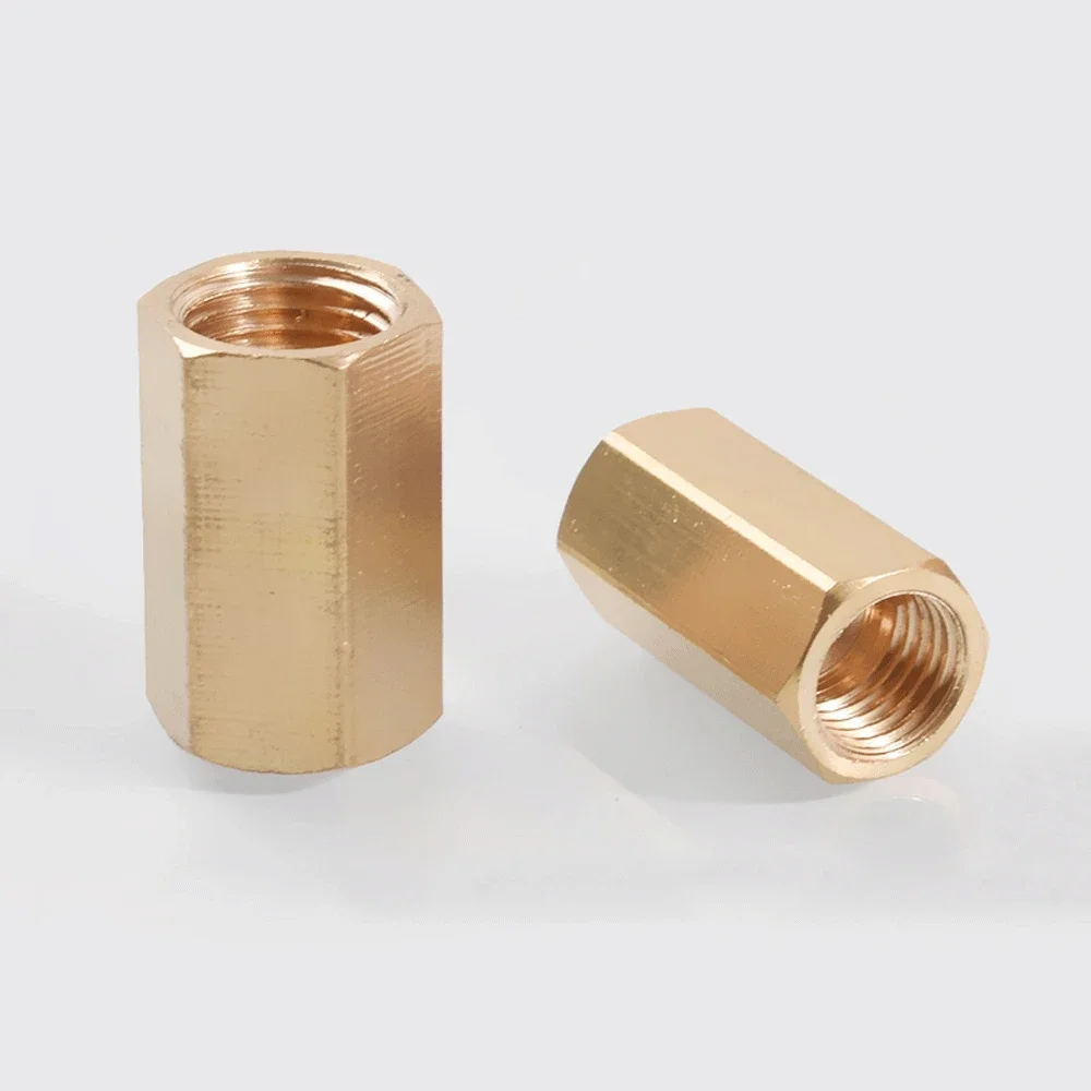 M3  M4 M5 M6 M8 M10 M12 M14 M22 Metric Female Brass Hex Rod Coupler Pipe Fitting Connector Adapter Water Gas Oil