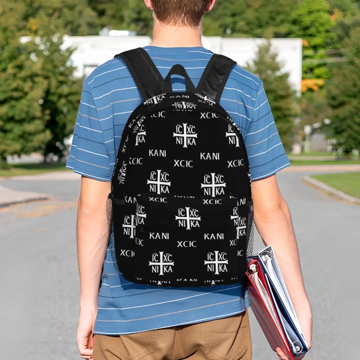 IC XC NIKA Cross Christian Orthodox Jesus Chris Backpack Student BookBag Boys Girls School Bag Laptop Shoulder Bags