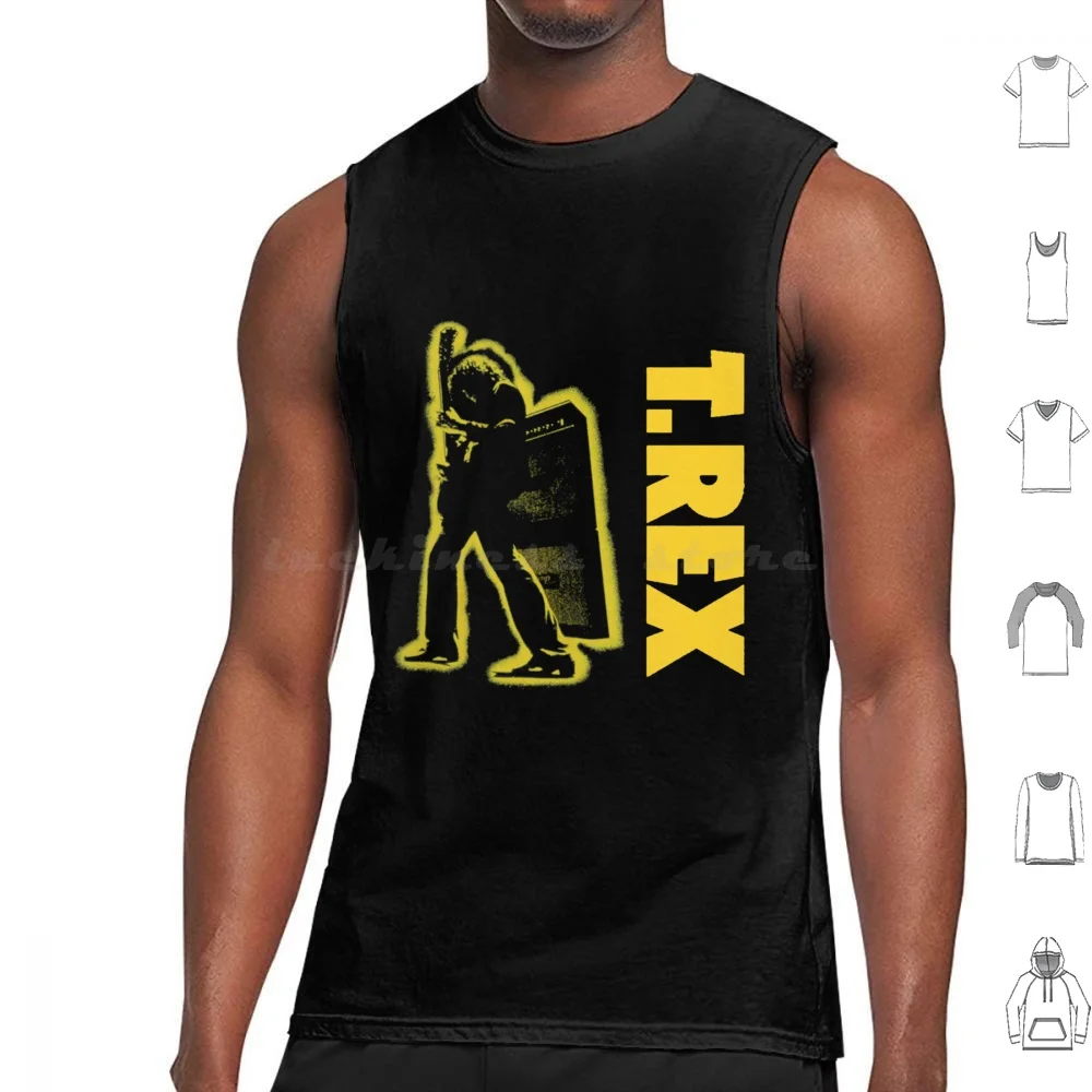 T Rex Classic T-Shir Tank Tops Print Cotton T Rex Tyrannosaurus Rex Marc Bolan Glam Vintage Vinyl Records The 70s