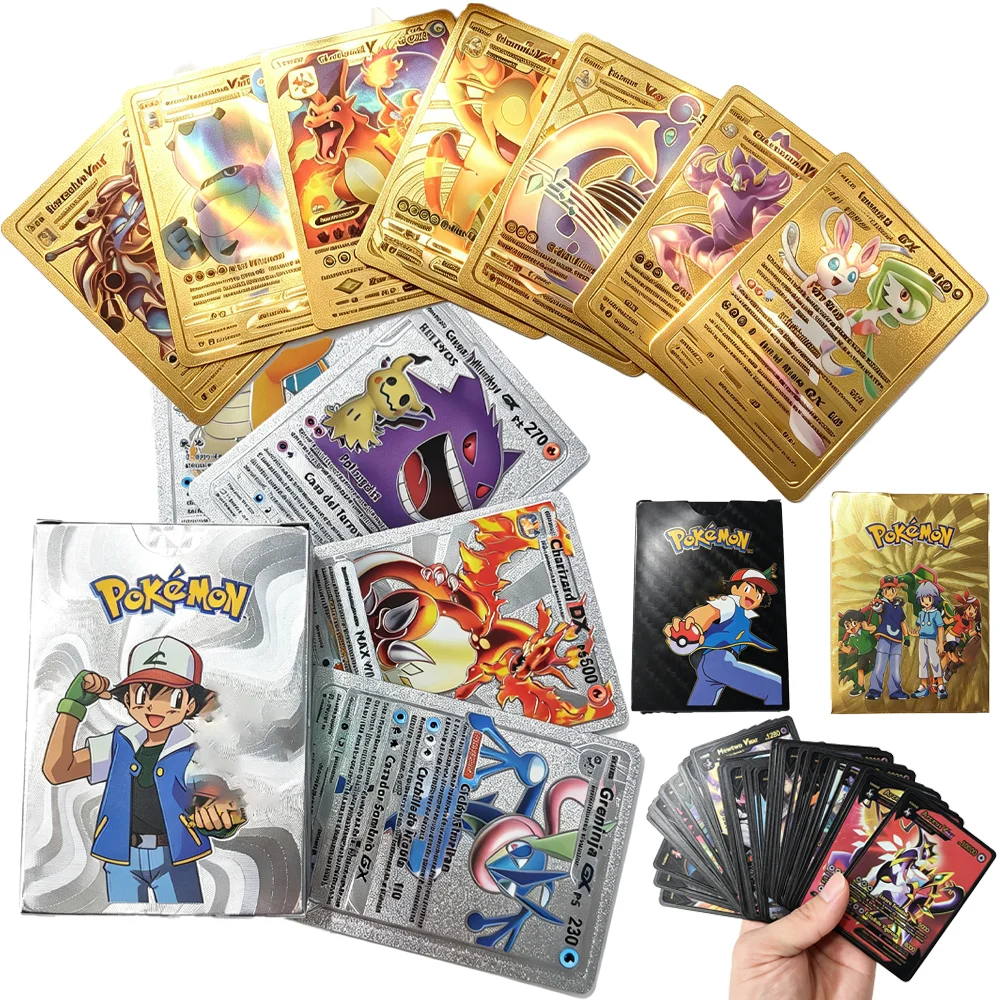 Party Games In Spanish - Pokémon Cards Gold Silver Vmax GX