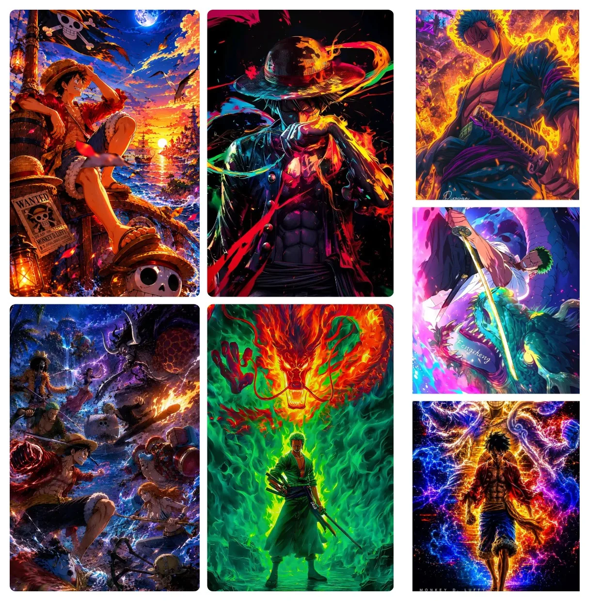 Japanese Anime One Piece Character Jigsaw Puzzles 500/1000/1200/2000PCS Wall Decor for Living Room Perfect Gift No Frame
