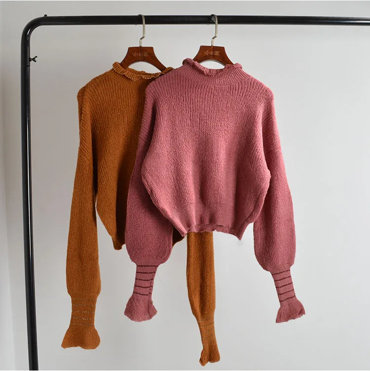 

Faionable ort Svel вязаный свитер женский с высоким воротником длинный пуловер све на голову топ для похудения на осень-зиму