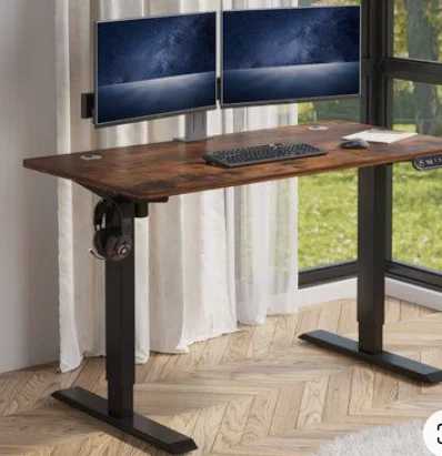 Modern Home Office Autonomous Smart Desk Motion Wise Electric Height Adjustable Lap Table Metal Panel Design Durable Stainless