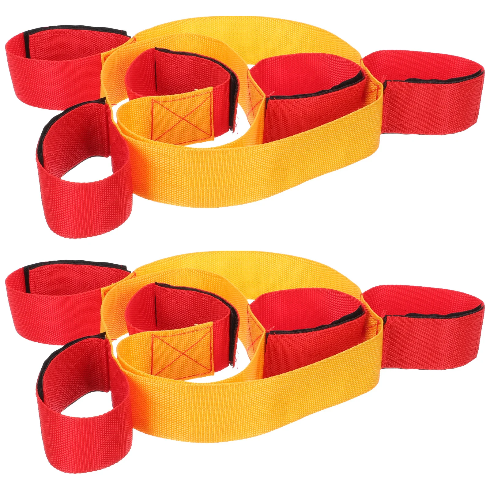 2 قطعة العصابات سباق أرجل سميكة مقاومة للاهتراء الساق الأشرطة للألعاب في الهواء الطلق العمل الجماعي التدريب المحمولة لعبة لوازم مشرق