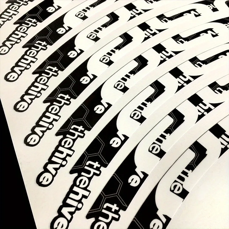 8-teiliger Mountainbike-Felgenaufkleber – 26-Zoll-Radsatz, rot/gelber Radaufkleber mit E13-Bolzenmuster für schwere Fahrradfelgenwickel