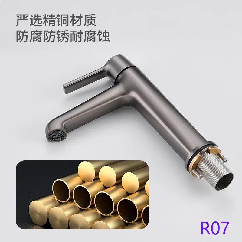 Modern Purple Dual‑Control Basin Faucet, Hot & Cold Water Sink Mixer Tap for Home Bathroom Decoration