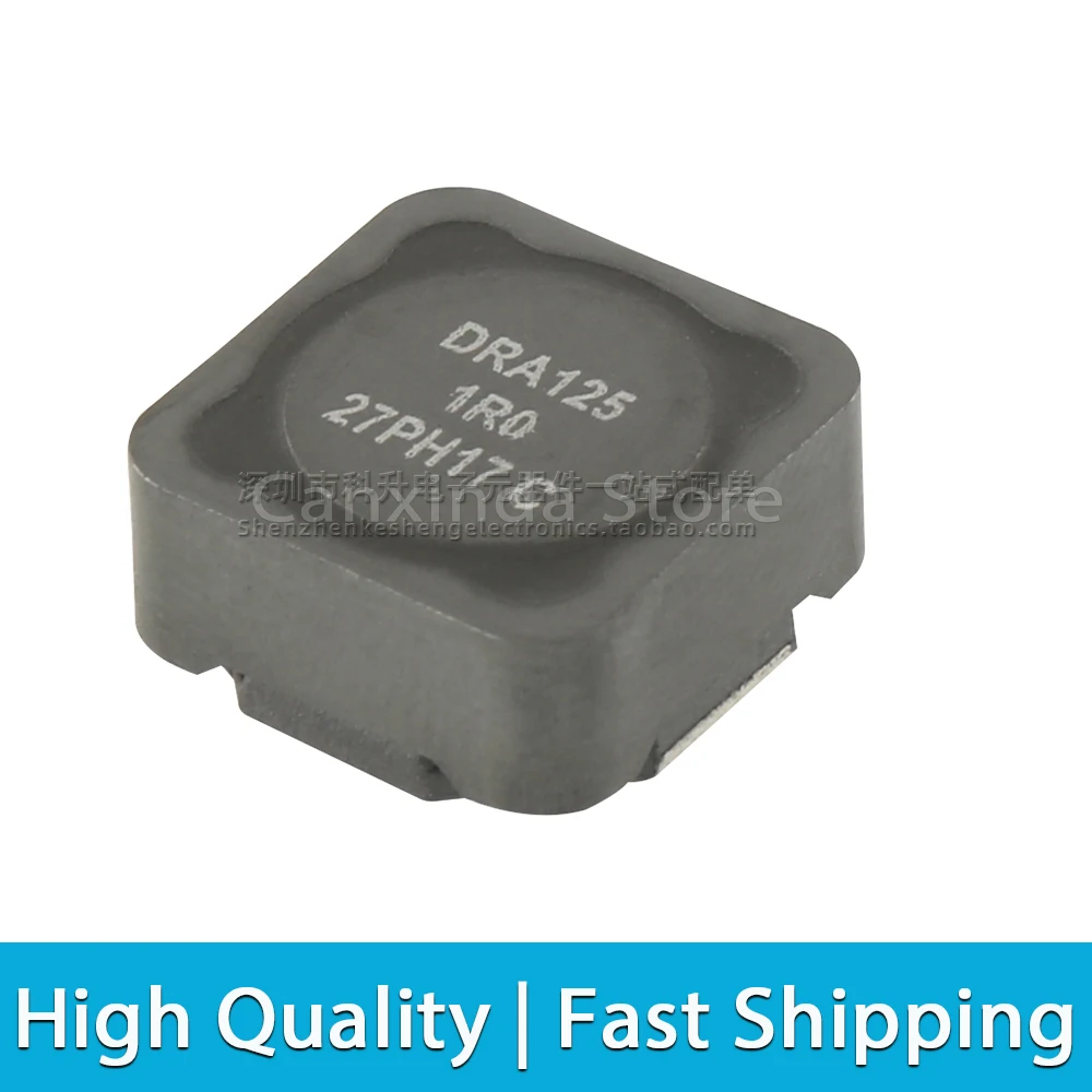 5pcs DRA125 1R0 SMT Surface Mount Molding Choke Inductance 1uH 12.7A 13A Shield Power Inductor DRA125-1R0 SMD Automotive Grade