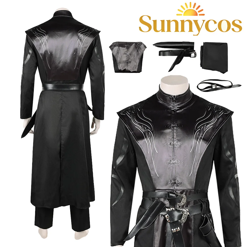 

Prince Daemon Cosplay Costume BTV Dragon Roleplay Men Clothing lack Coat Pants Belt Man Outfits Halloween Carnival Fantasia Suit