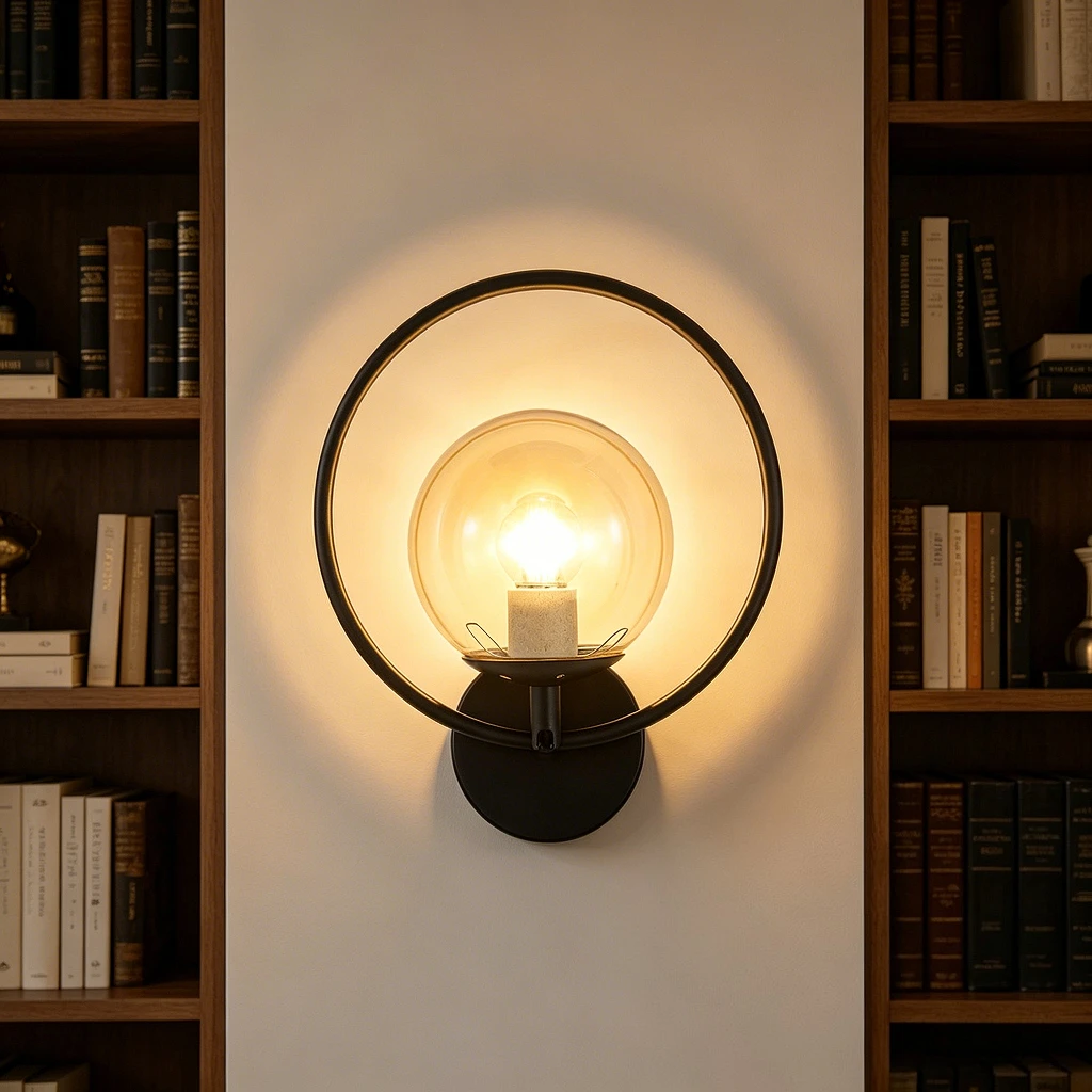 Modern Minimalist Glass LED Wall Lights Entrance Lighting Gold Black Atmosphere Restaurant Aisle Hotel Room Bedroom Wall Lights