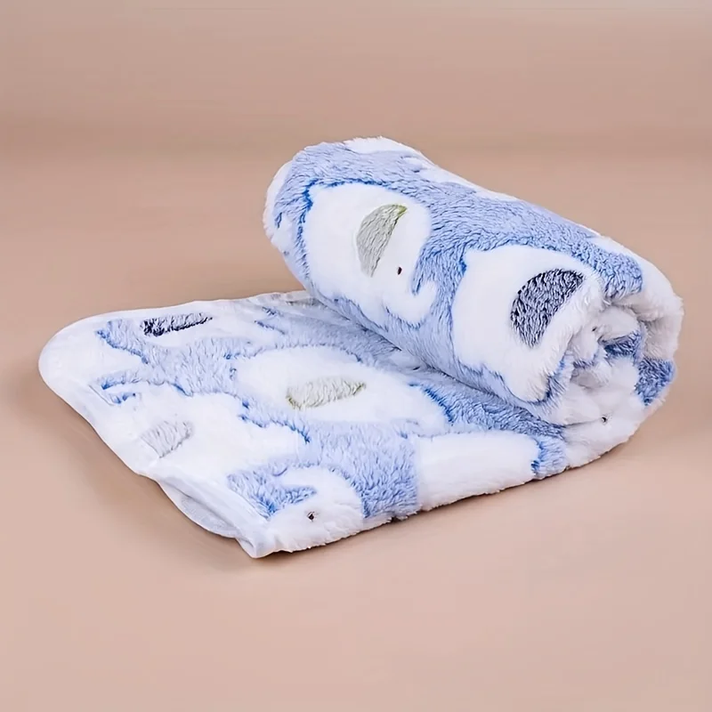 Soft and Cozy Cartoon Elephant Pet Blanket for Dogs and Cats Flannel Throw for Puppies and Kittens Universal Size Christmas Gift image 5