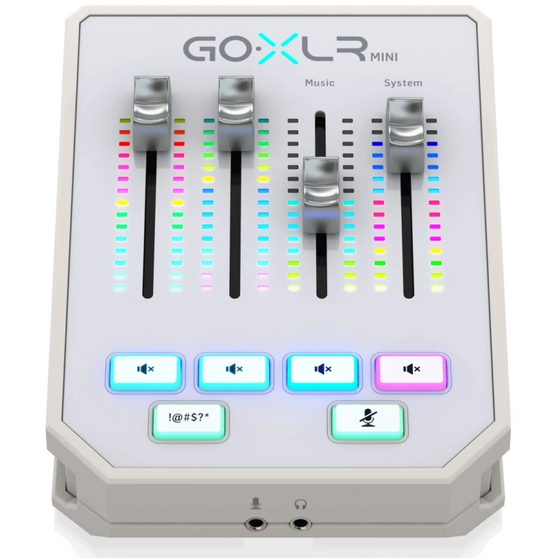 جهاز TC HELICON Go XLR MINI "Go Live" لسطح المكتب خلاط ميكروفون Midas منخفض الضوضاء للغاية للتحكم في البث عبر الإنترنت على الصوت