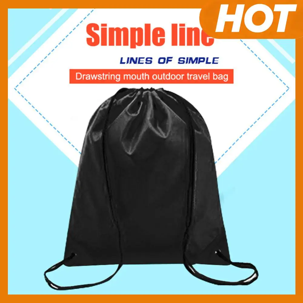 Drawstring Gym Bag Trainer String Bag Multifunction Outdoor Storage Bag Waterproof Lightweight for Travel Beach