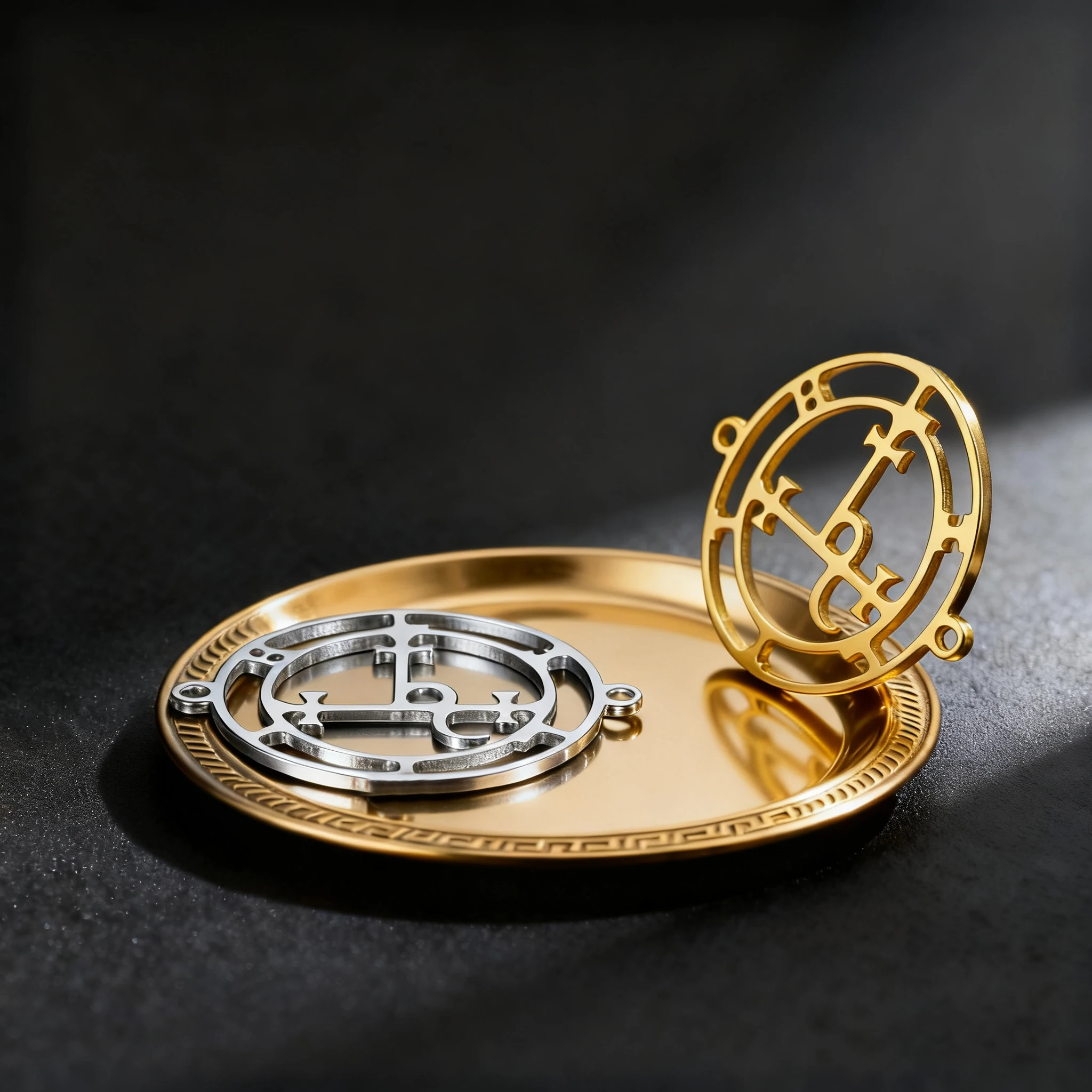 

Double Hole Satanic Occult Baphomet Sigil Pendant for Satanism Religious Jewelry Charm Bracelet