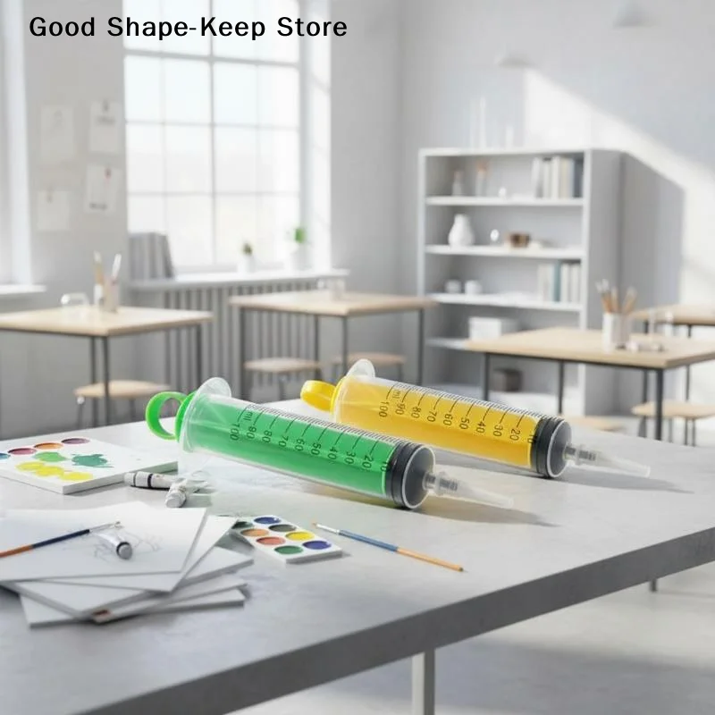 dailyHigh Precision Industrial Syringe 60ml 100ml Colored Push-Rod Ring for Glue Dispensing, Adhesive Injection & DIY Work