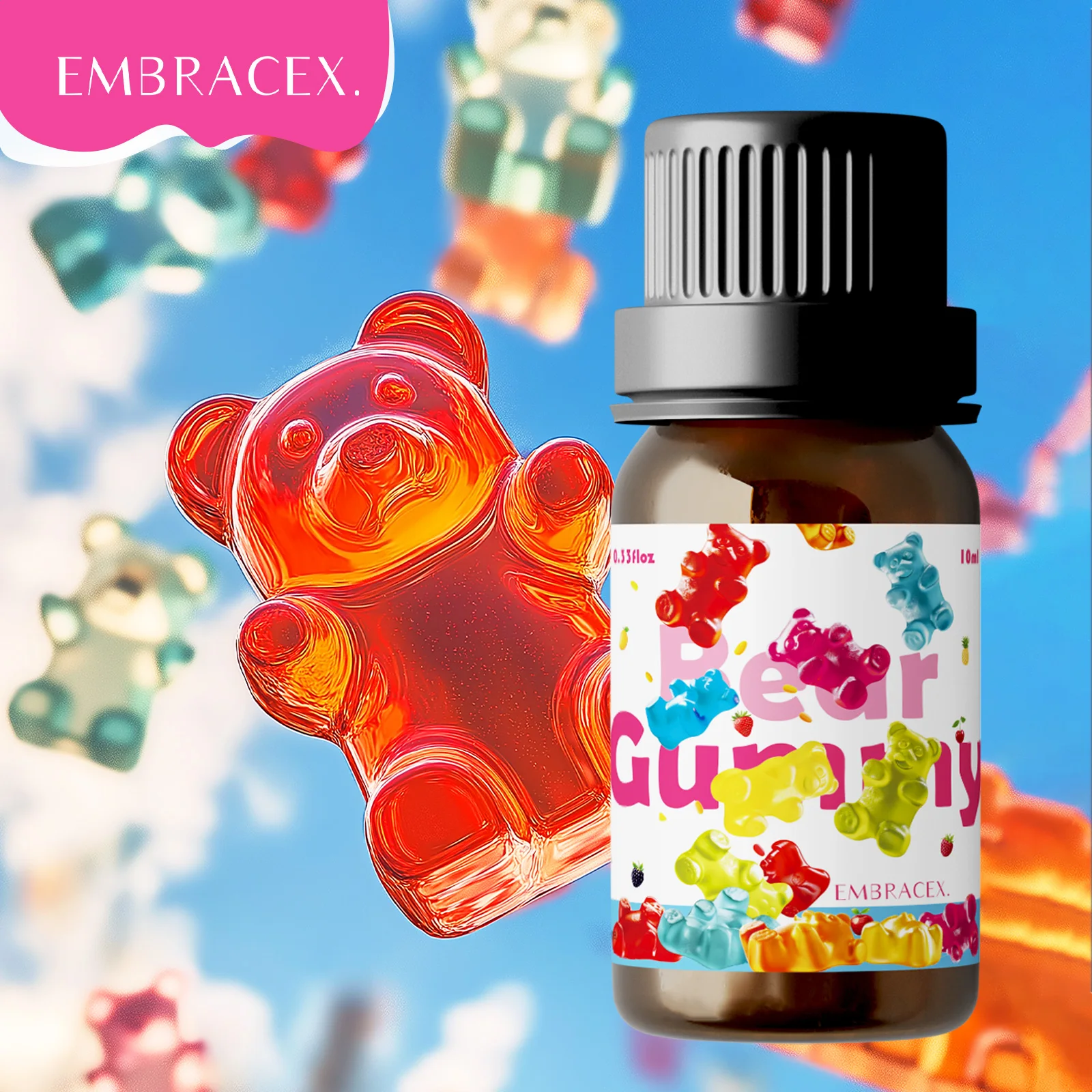 10ml Gummibärchen-Duftöl, köstlicher Duft, langanhaltende Auto-Aromatherapie, als Geschenk für Freunde geeignet.