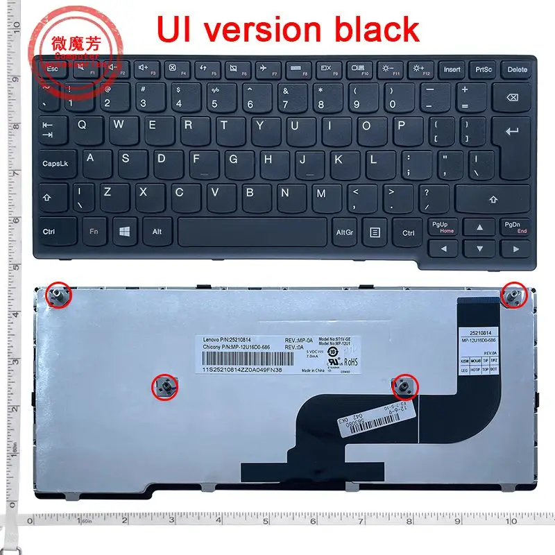 

US Black New English Replace laptop keyboard For Lenovo For yoga11s For yoga 11s Flex10G S210 S210G s210t S215 s215T