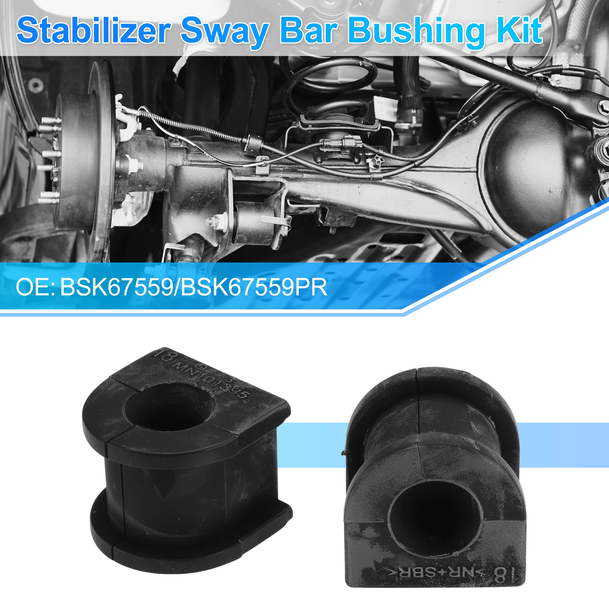 UXCELL BSK67559 Rear Side Stabilizer Sway Bar Bushing Kit for Chrysler 200 11-13 2 Pcs