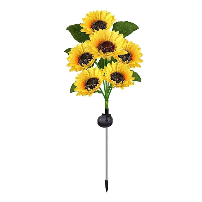 【PARTY  DAY】LED Ground Insert Solar Powered Sunflower Light& Glowing Branches Outdoor Waterproof For Yard Patio Lawn Lamp For Ya