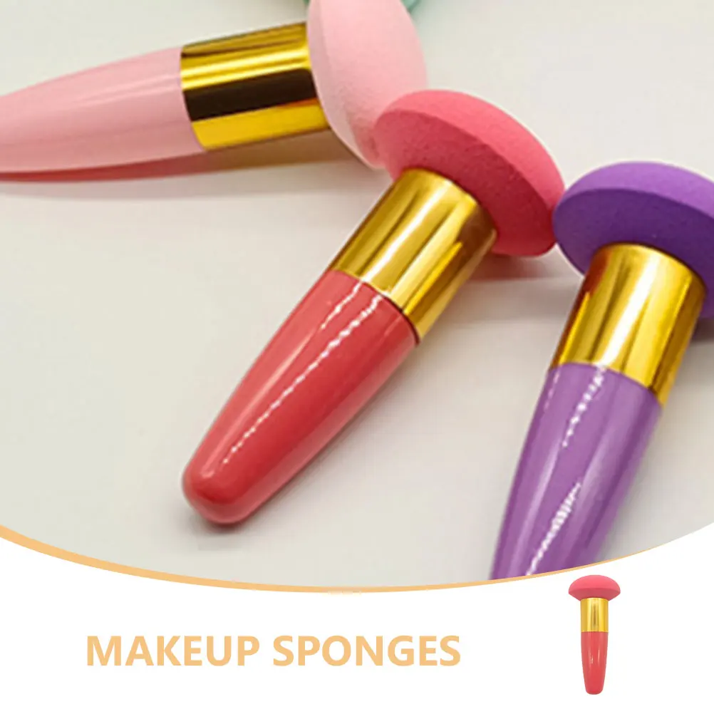 

Premium Beauty Sponge Pencil Puff Makeup Applicator Blending Foundation Concealer Tools Wet Dry Flexible Handle
