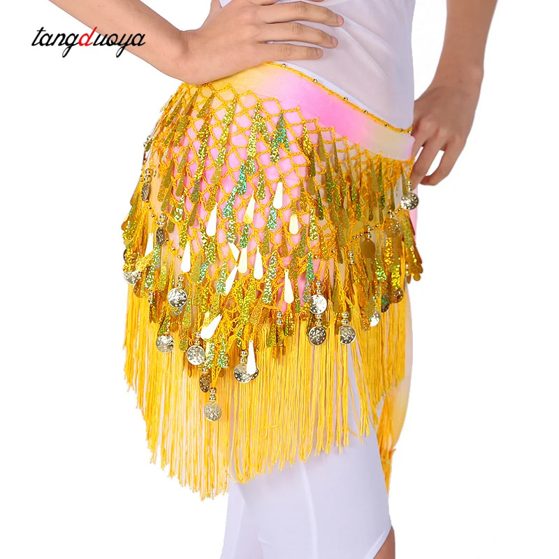 

Пояс для танца живота для женщин, с монетами, большой треугольный, цепочка на талию, для девочек, восточное украшение, египетский костюм, пояс-накидка на бедра