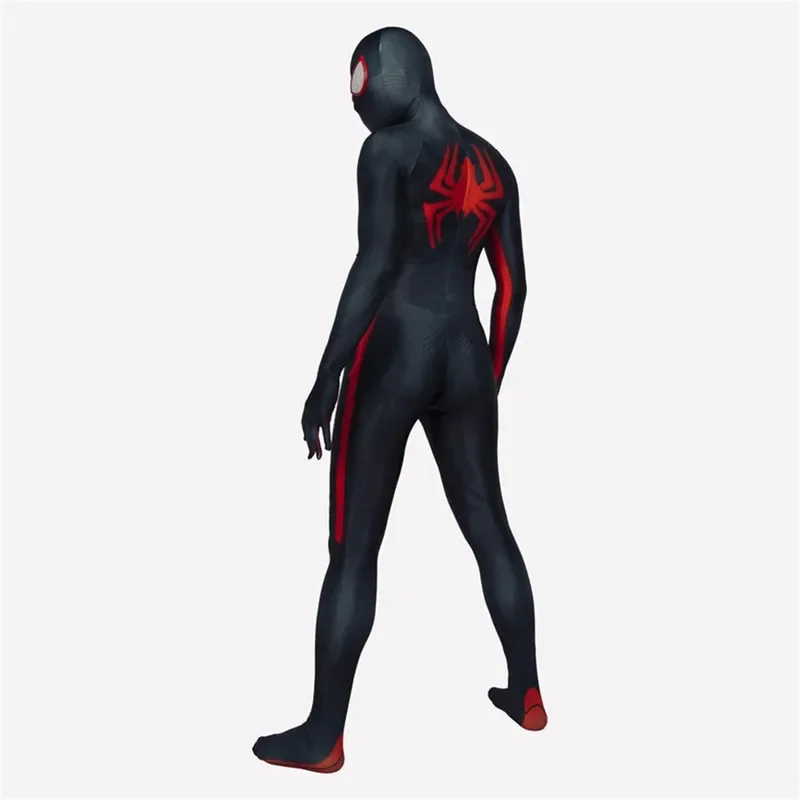 2025 New Halloween Miles Morales Across the Spiderverse Cosplay Costume SpiderSuit Zentai Bodysuit Men Adults Kids Party Ju abc