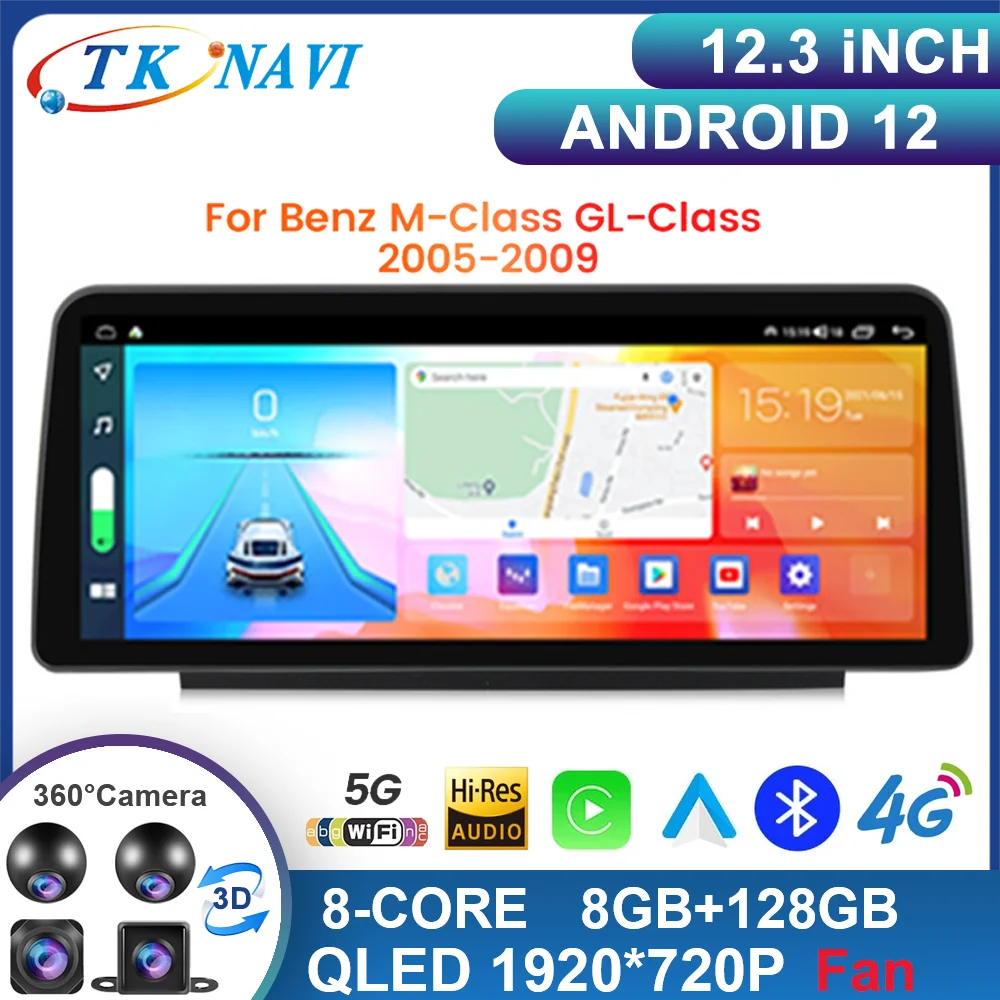 

Android 13 For Mercedes-Benz M-Class W164 GL-Class X164 ML GL ML350 ML500 GL320 ML280 GL350QLED Car Radio GPS Multimedia Player