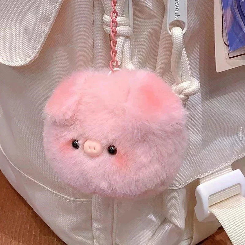 

Plush Keyring Soft Cute Pink Rabbit Doll Keychain Backpack Car Key Hanging Pendant Ornaments For Children Girls Gift