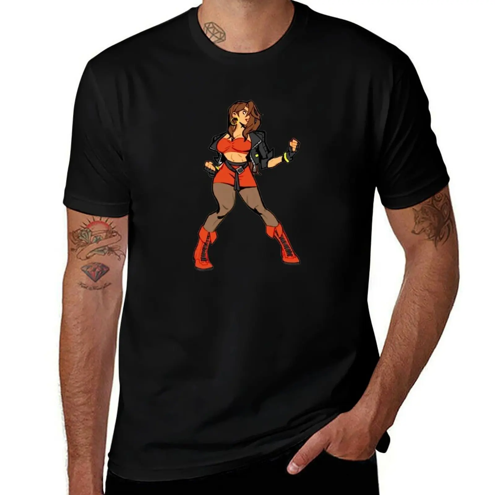 blaze fielding - street of rage 4 T-Shirt Urban Style Casual Short Sleeve Top T-Shirt