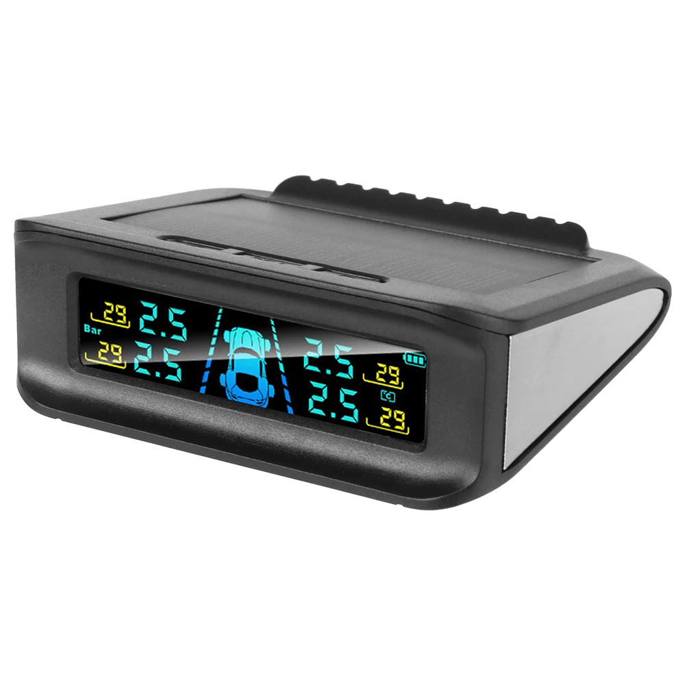 Reifendruck-Alarmsystem, Reifendruckkontrollsystem, kabellose Solarenergie, intelligentes Auto, TPMS, Auto, Sicherheit, digitale Anzeige