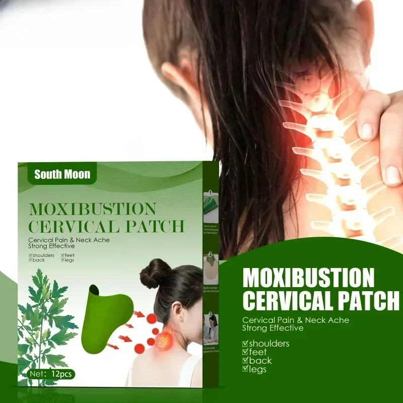 12PCS Wormwood Medical Plaster Neck Patches Cervical Spondylosis Body NeckPain Relief Sticker Arthritis Mitigation Muscle Strain