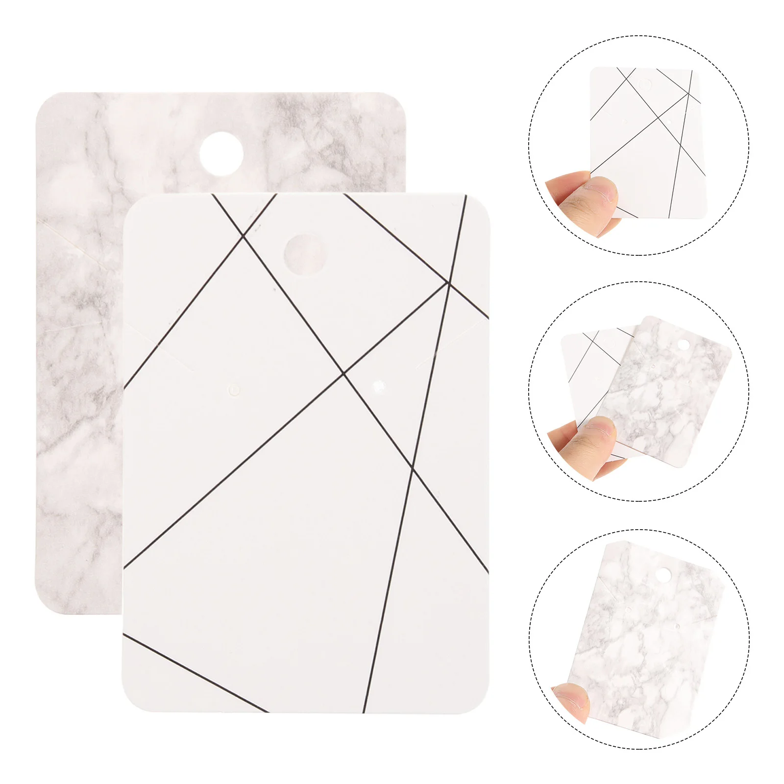 

100Pcs White Earring Cards Eco Friendly Material Jewelry Packaging Cards for Display Storage Crafts DIY Earring Display Holders