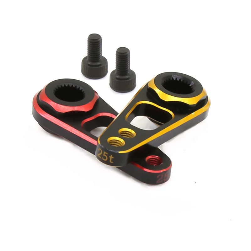 2Pcs Metal Double Hole 25T Servo Arm Servo Horn for 1/10 RC Car Boat Futaba Savox Emax PowerHD JX SPT HSP Axial SCX10,3