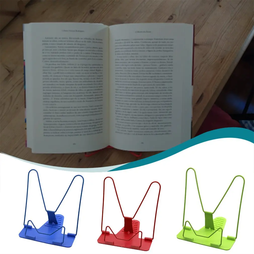1Pcs Bookends แบบพกพาปรับได้พับได้ Bookend Stand อ่านขาตั้งหนังสือกระเป๋าใส่พาสปอร์ตฐานอ่านหนังสือผู้ถือ