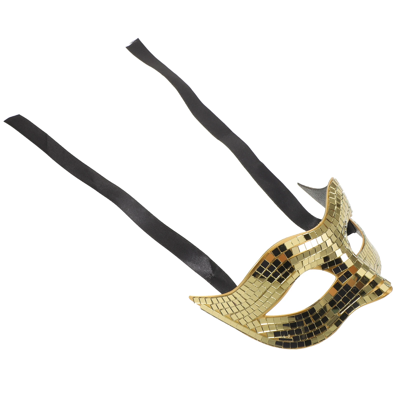 

Disco Ball Inspired Half Face Masquerade Mask Metallic Reflective Glitter Party Carnival Halloween Dance Event Costume