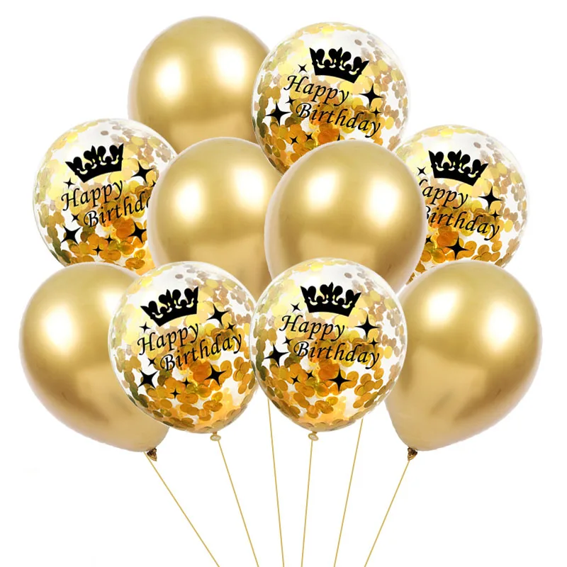 10pcs 30 40 50 Years Old Birthday Party Balloon 12inch Confetti Ballon Latex Balloon Anniversary Adult Birthday Party Decoration