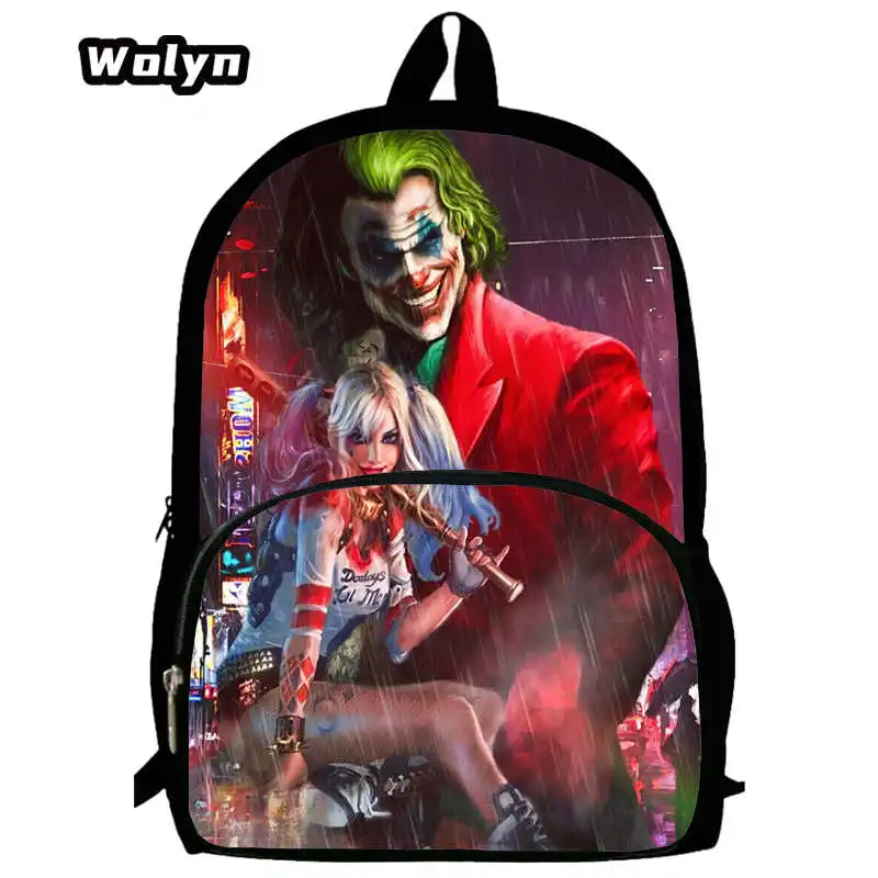 Joker Mochila for Collage School Backpack for Grade 1-4,School Bags for Boy Girls Children Backpacks,Print Design logo Book Bag