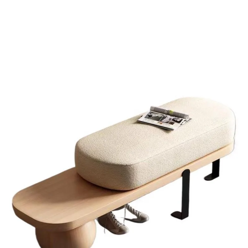 

Nordic creative personality bench light luxury shoe changing stool household door shoe stool entering the door porch casual
