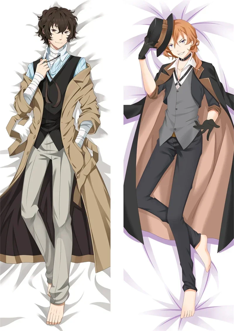 Anime Bungo Stray Dogs nakhara Chuya Dazai Osamu Cosplay Dakimakura federa avvolgente Body Prop