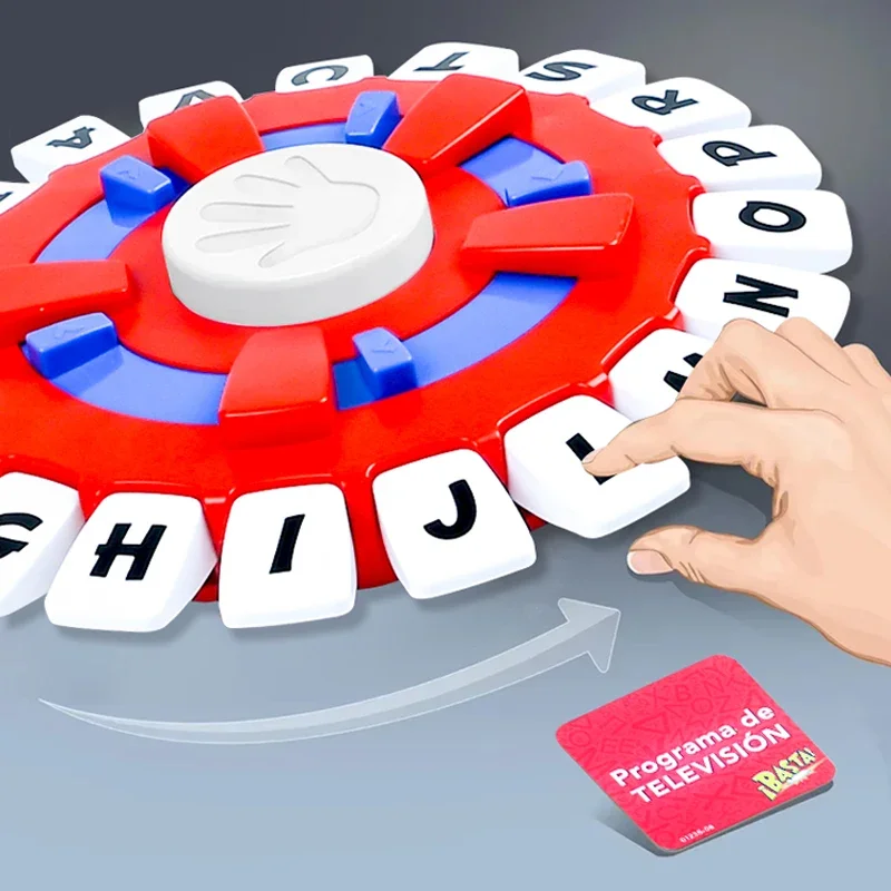 NEUES Alphabet-Buchstaben-Spiel, spanische Version, lustiges Fast-Paced-Familientischspiel, Puzzle-Brettspiel für Erwachsene und Kinder, Juegos De Mesa