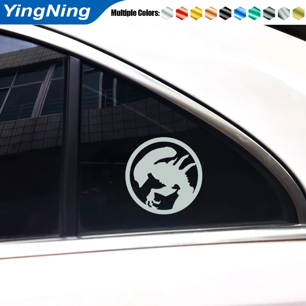 Alien Xenomorph Car Sticker Waterproof Vinyl Decal Auto Window Bumper Laptop Decor Reflective Sci-Fi Sticker Car Accessories