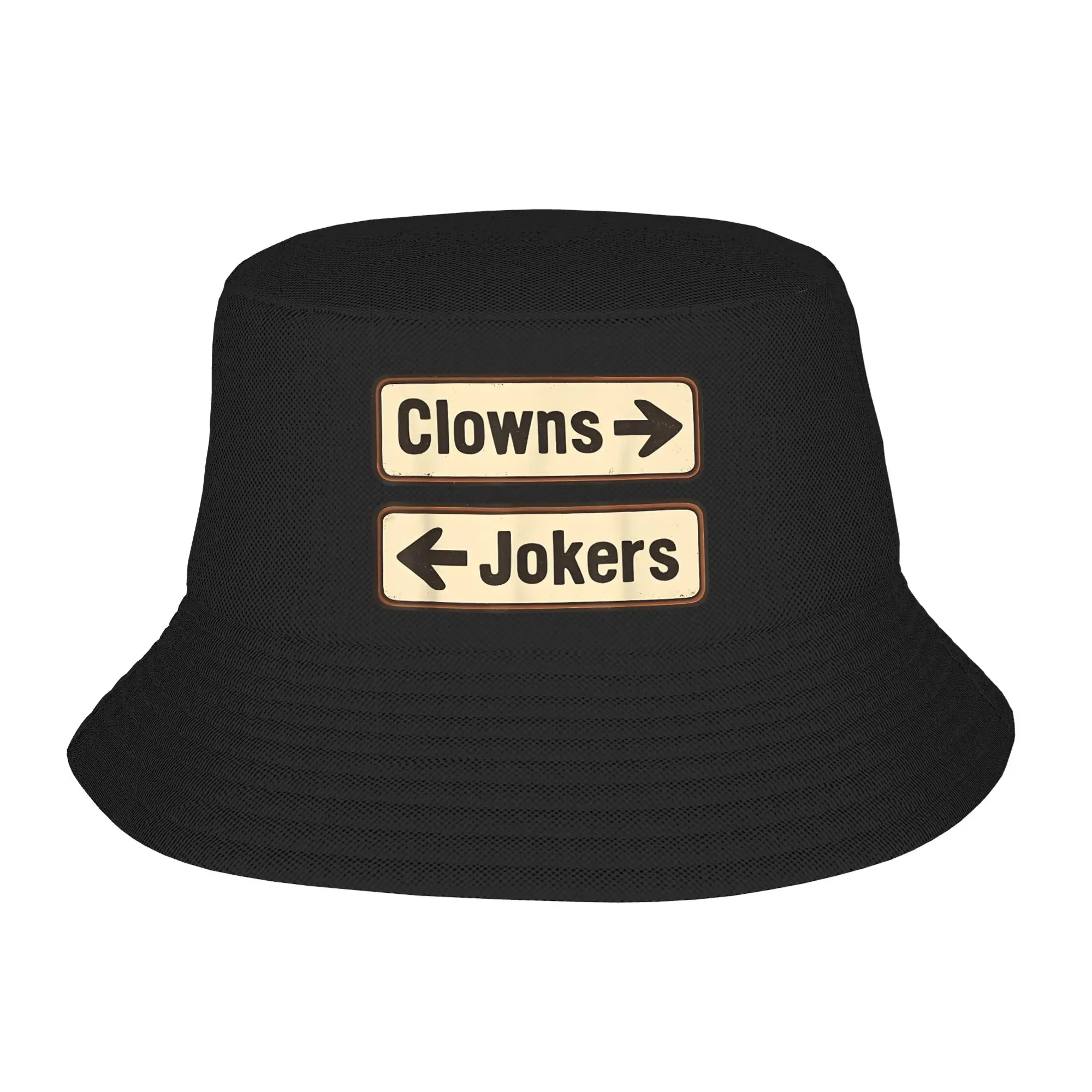 Vocation Getaway Headwear Direction Clowns to The Left Jokers to The Right Accessories Bucket Hat Trendy Girl Boy  Sun Hat