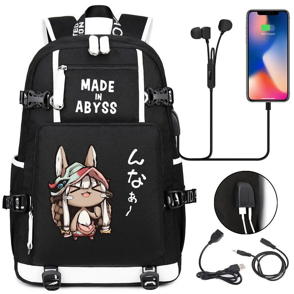 Anime Backpack Made In Abyss Nanachi Backpacks School Bags Bookbag Men Women Laptop Shoulder Bags